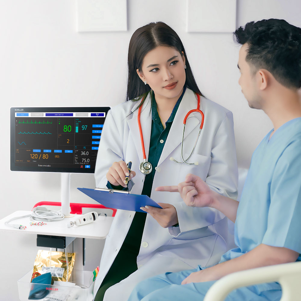 La estación diagnóstica DS-20 es un innovador equipo, único en el mercado. Tiene una pantalla táctil en alta resolución de 18.6 “, a color.