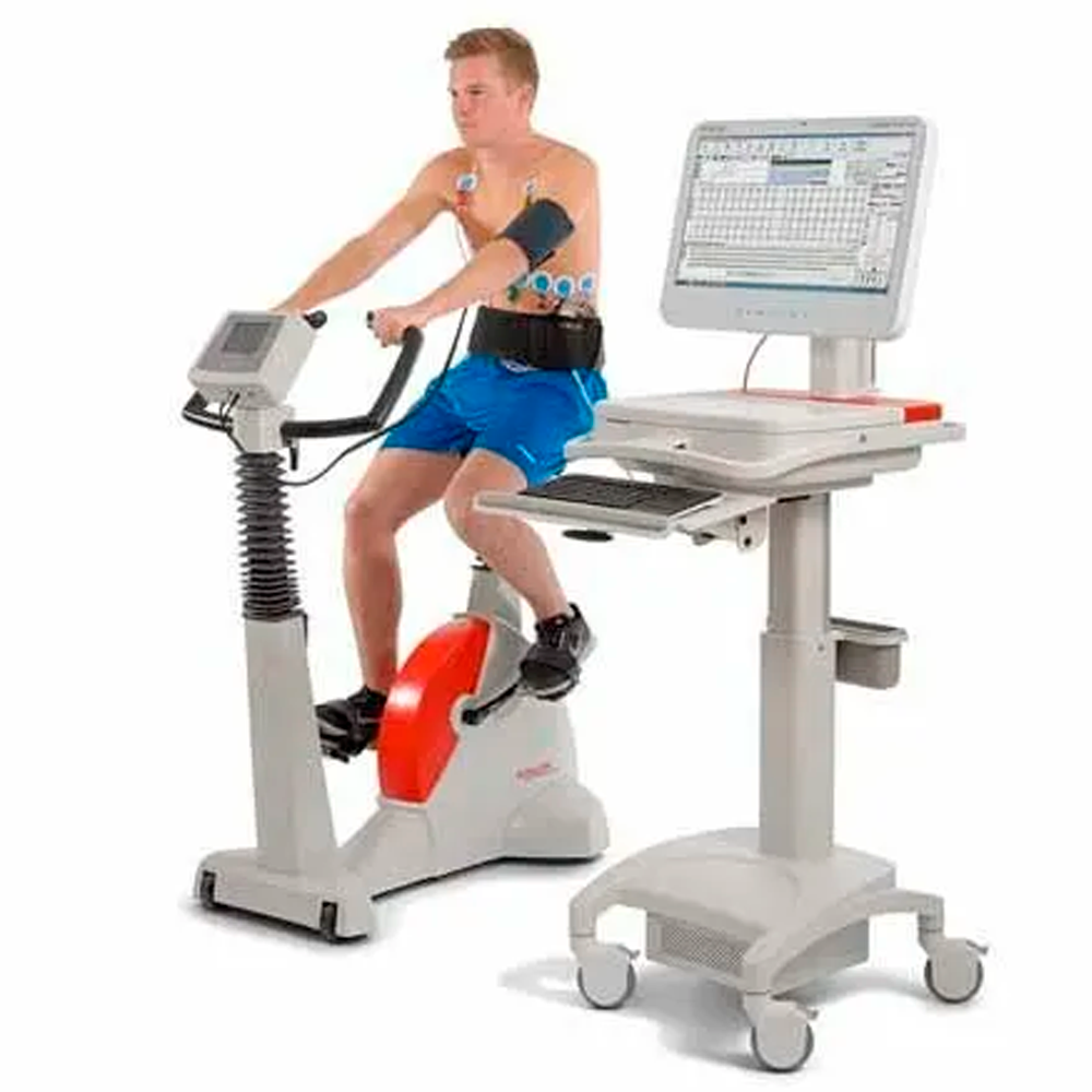 El ergómetro ERG 911 Plus es una nueva generación de ergómetros de bicicleta con módulos para la medición de la presión arterial.